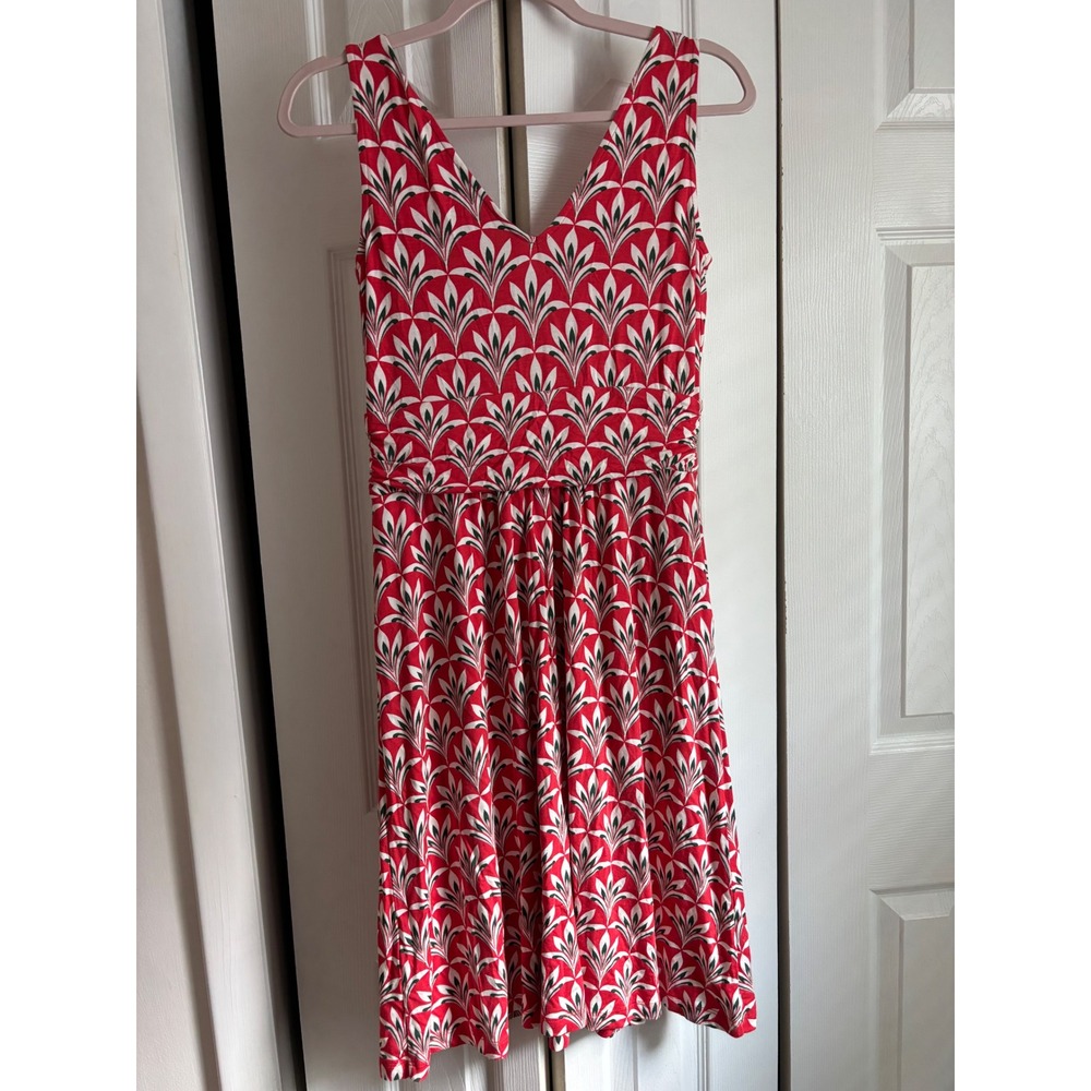 Boden Sleeveless Wrap Front Dress – Size 4 – Watermelon Red Floral Print - Picture 10 of 10